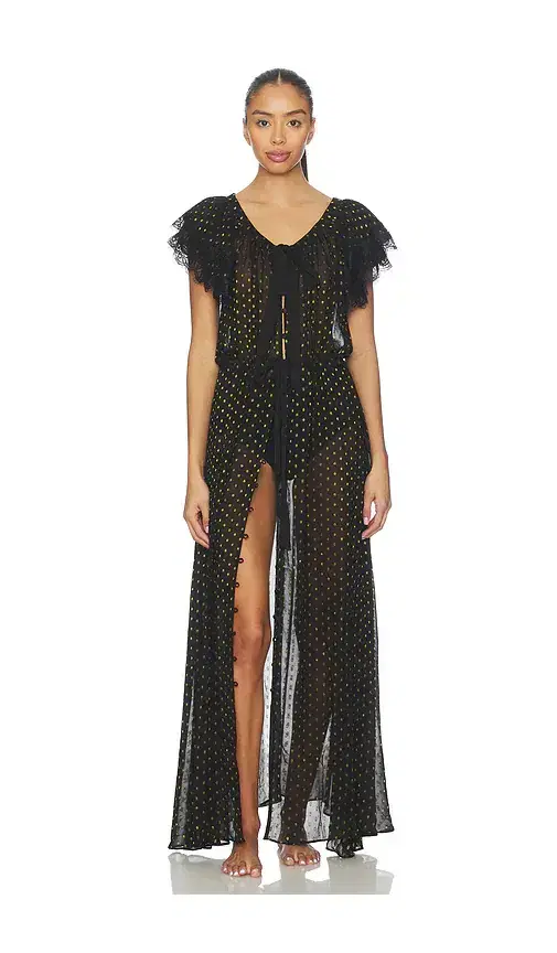 For Love & Lemons Liz Lurex Dot Robe