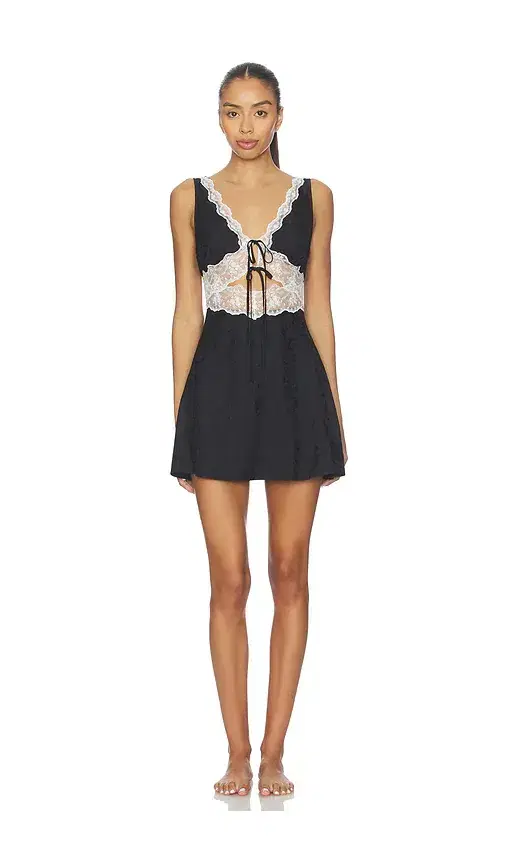 For Love & Lemons Bluebird Jacquard Mini Slip