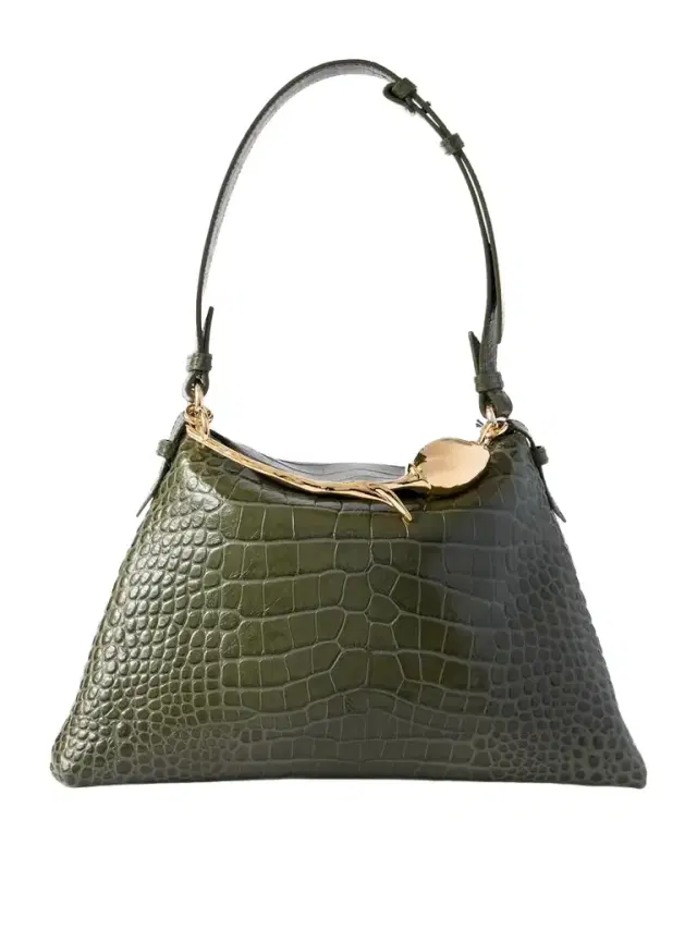 Bloom Large Embellished Croc-effect Leather Shoulder Bag