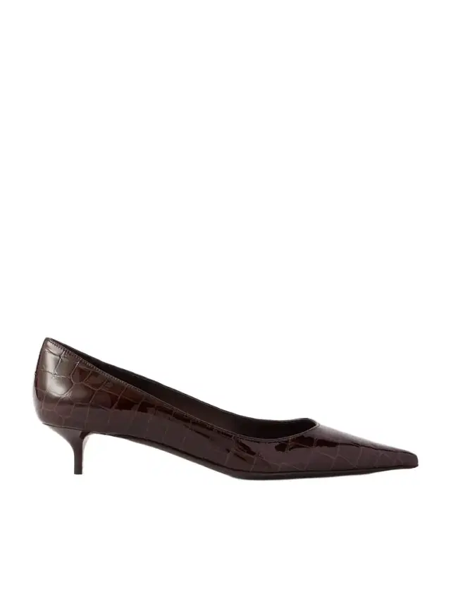 Jimmy Choo Amelia Croc-effect Leather Pumps