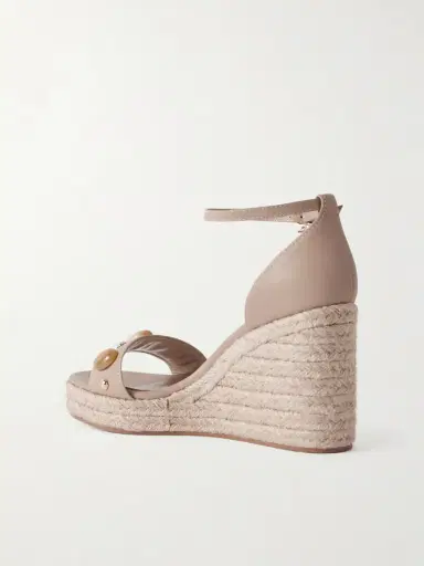 Gianvito Rossi 70 Embellished Leather Espadrille Wedge Sandals | Thumbnail 3 Gianvito Rossi 70 Embellished Leather Espadrille Wedge Sandals | Thumbnail 3