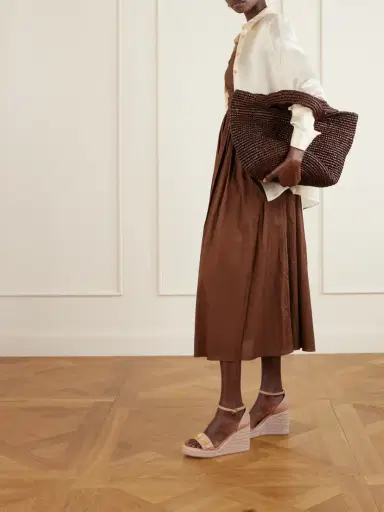 Gianvito Rossi 70 Embellished Leather Espadrille Wedge Sandals | Thumbnail 4 Gianvito Rossi 70 Embellished Leather Espadrille Wedge Sandals | Thumbnail 4