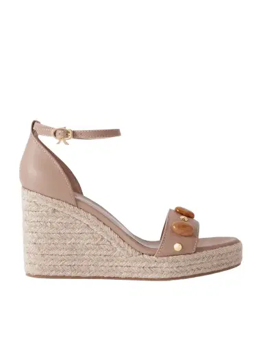 Gianvito Rossi 70 Embellished Leather Espadrille Wedge Sandals | Thumbnail 1 Gianvito Rossi 70 Embellished Leather Espadrille Wedge Sandals | Thumbnail 1