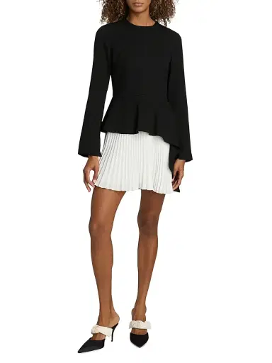 Simkhai Women's Amberly Pleated Long-Sleeve Minidress | Thumbnail 2 Simkhai Women's Amberly Pleated Long-Sleeve Minidress | Thumbnail 2