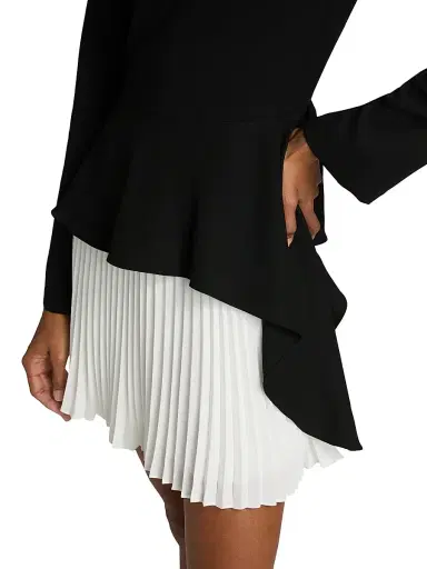 Simkhai Women's Amberly Pleated Long-Sleeve Minidress | Thumbnail 6 Simkhai Women's Amberly Pleated Long-Sleeve Minidress | Thumbnail 6
