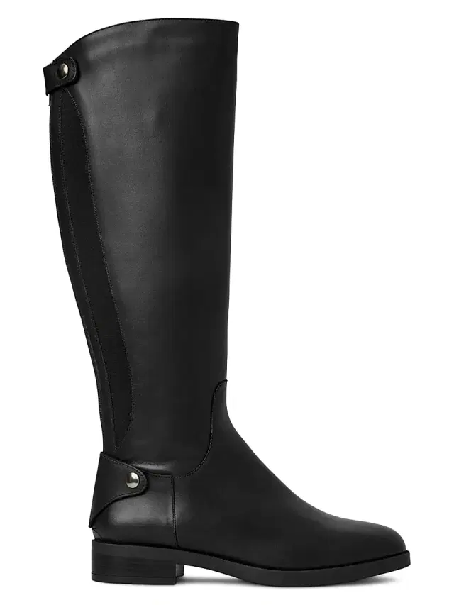 Aquatalia Women's Rebekah 25MM Leather Knee-High Boots - Black