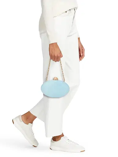 Cult Gaia Women's Eviana Pearl-Shaped Clutch - Light Breeze | Thumbnail 2 Cult Gaia Women's Eviana Pearl-Shaped Clutch - Light Breeze | Thumbnail 2