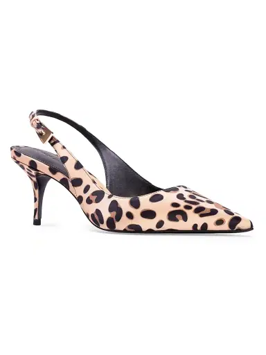 Black Suede Studio Women's Branca 65MM Cheetah Print Satin Pumps - Cheetah Satin - Size 6 | Thumbnail 2