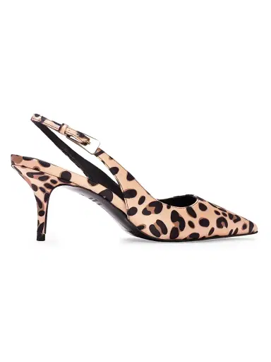 Black Suede Studio Women's Branca 65MM Cheetah Print Satin Pumps - Cheetah Satin - Size 6 | Thumbnail 3