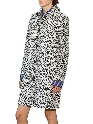 CALLAS MILANO Women's Alaine Animal Print Car Coat - Beige Multicolor - Size 6 | Thumbnail 4