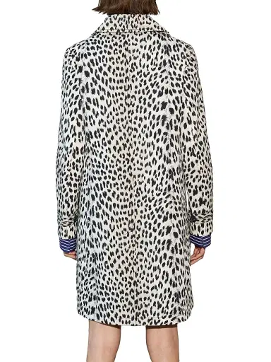 CALLAS MILANO Women's Alaine Animal Print Car Coat - Beige Multicolor - Size 6 | Thumbnail 5