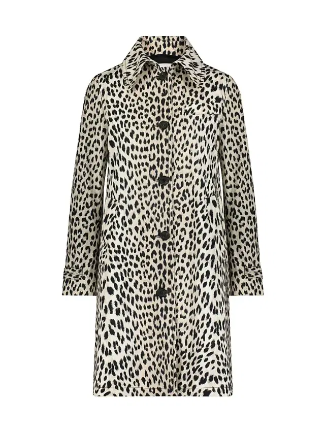 Women's Alaine Animal Print Car Coat - Beige Multicolor