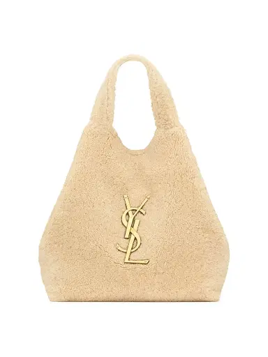 Saint Laurent Women's Icare Tote Bag in Shearling - Naturale | Thumbnail 3 Saint Laurent Women's Icare Tote Bag in Shearling - Naturale | Thumbnail 3