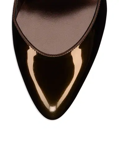 Christian Louboutin Women's Fannylove 100MM Laminated Leather Pumps - Bronzo | Thumbnail 4 Christian Louboutin Women's Fannylove 100MM Laminated Leather Pumps - Bronzo | Thumbnail 4