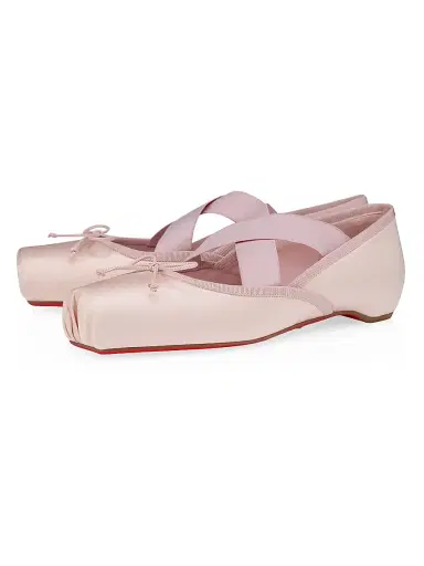 Christian Louboutin Women's Cassiasticina Satin Ballerinas | Thumbnail 2 Christian Louboutin Women's Cassiasticina Satin Ballerinas | Thumbnail 2