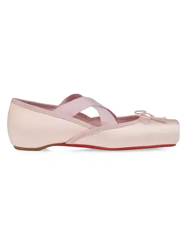 Christian Louboutin Women's Cassiasticina Satin Ballerinas | Thumbnail 1 Christian Louboutin Women's Cassiasticina Satin Ballerinas | Thumbnail 1