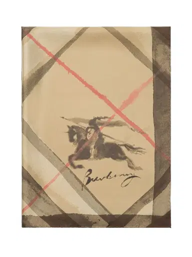 Burberry Women's Check Silk Scarf - Sand | Thumbnail 2