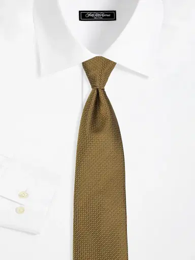 Canali Men's Neat Gemotric Silk Tie - Gold | Thumbnail 2 Canali Men's Neat Gemotric Silk Tie - Gold | Thumbnail 2