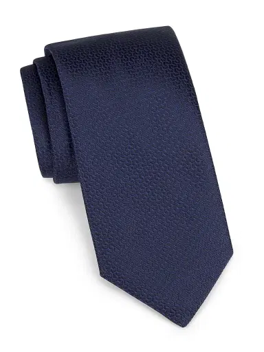Canali Men's Neat Geometric Silk Tie | Thumbnail 1 Canali Men's Neat Geometric Silk Tie | Thumbnail 1
