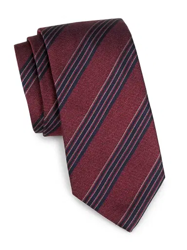 Canali Men's Striped Silk Tie | Thumbnail 1 Canali Men's Striped Silk Tie | Thumbnail 1