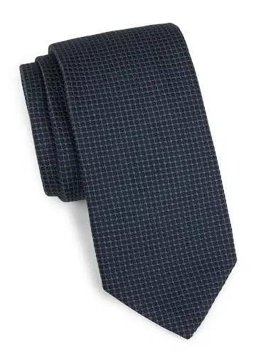 Canali Men's Neat Geometric Silk Tie | Thumbnail 1 Canali Men's Neat Geometric Silk Tie | Thumbnail 1