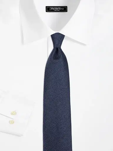Canali Men's Neat Geometric Silk Tie - Blue | Thumbnail 2 Canali Men's Neat Geometric Silk Tie - Blue | Thumbnail 2