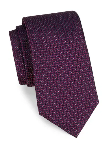 Canali Men's Neat Silk Tie | Thumbnail 1 Canali Men's Neat Silk Tie | Thumbnail 1