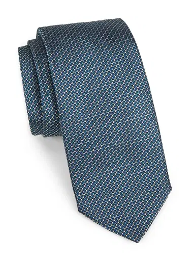 Canali Men's Neat Silk Tie | Thumbnail 1 Canali Men's Neat Silk Tie | Thumbnail 1