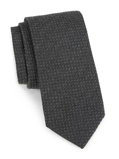 Canali Men's Textured Silk-Cashmere Tie | Thumbnail 1 Canali Men's Textured Silk-Cashmere Tie | Thumbnail 1
