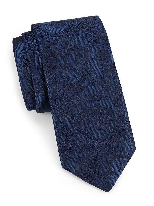 Men's Paisley Silk Tie - Blue Men's Paisley Silk Tie - Blue