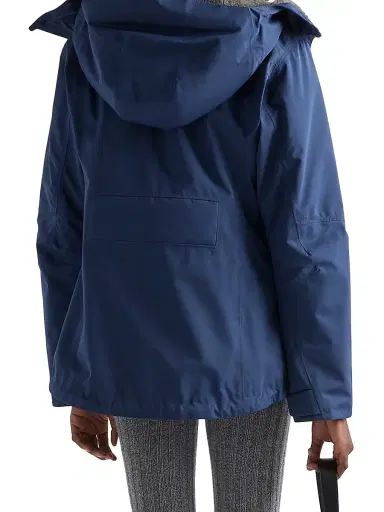 Prada Women's Technical Fabric Blouson Jacket with Hood - Blue | Thumbnail 3 Prada Women's Technical Fabric Blouson Jacket with Hood - Blue | Thumbnail 3