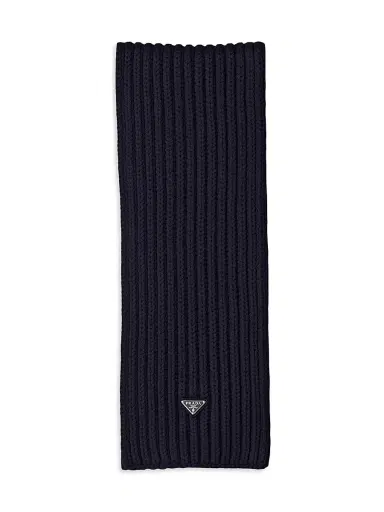 Prada Women's Wool Scarf - Blue | Thumbnail 1