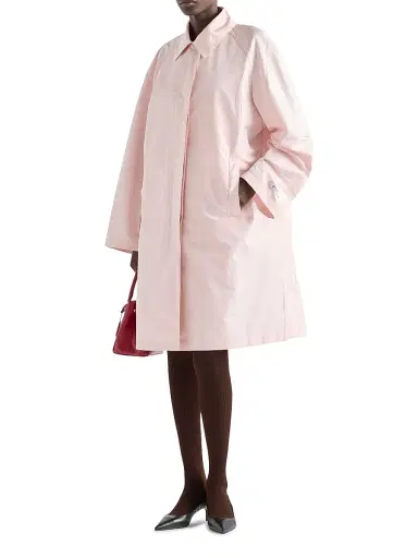 Prada Women's Technical Taffeta Coat - Pink | Thumbnail 6 Prada Women's Technical Taffeta Coat - Pink | Thumbnail 6
