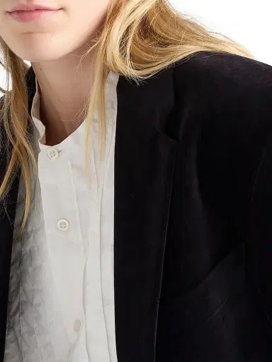 Prada Women's Single-Breasted Velvet Jacket - Black | Thumbnail 5