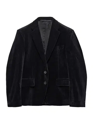 Prada Women's Single-Breasted Velvet Jacket - Black | Thumbnail 1