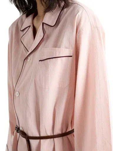 Prada Women's Cotton Shirt Dress - Pink | Thumbnail 4 Prada Women's Cotton Shirt Dress - Pink | Thumbnail 4