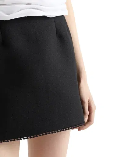 Prada Women's Scuba Knit Mini-Skirt - Black | Thumbnail 4 Prada Women's Scuba Knit Mini-Skirt - Black | Thumbnail 4