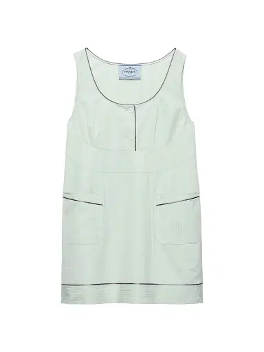 Prada Women's Cotton Mini-Dress - Green | Thumbnail 1 Prada Women's Cotton Mini-Dress - Green | Thumbnail 1