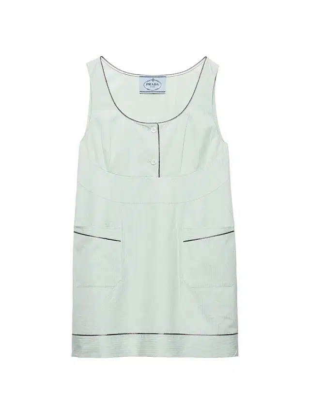 Women's Cotton Mini-Dress - Green