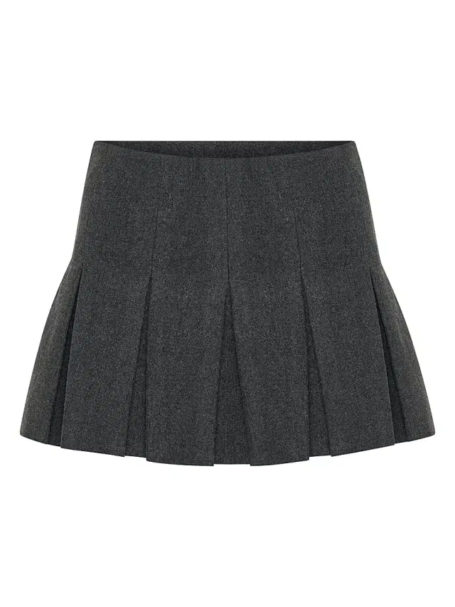 NICHOLAS Women's Mimmy Pleated Miniskirt - Charcoal