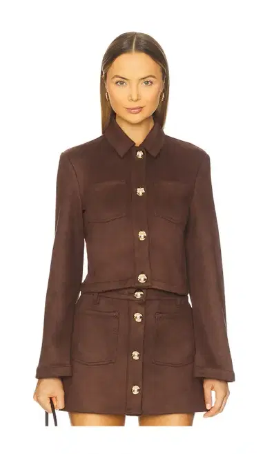 Bardot Lorenzo Faux Suede Shirt | Thumbnail 1