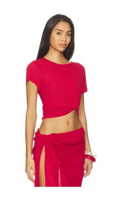 Courtney Zheng Ares Pima Cotton Tuck Tee | Thumbnail 2