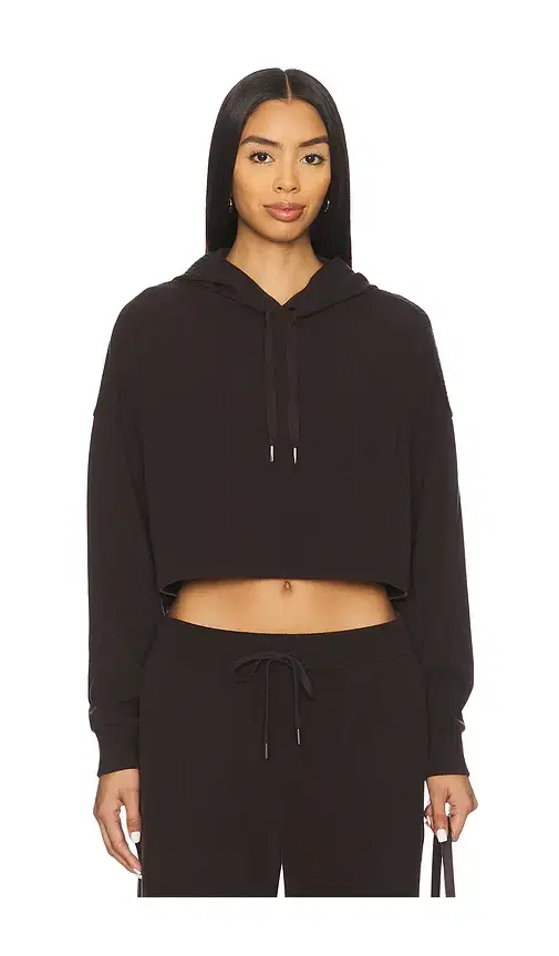Beyond Yoga Breathe Easy Ribbed Cropped Hoodie