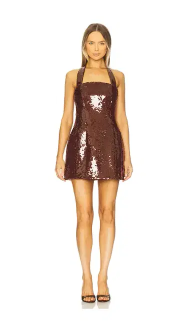 Bardot Nevelle Sequin Halter Dress | Thumbnail 1