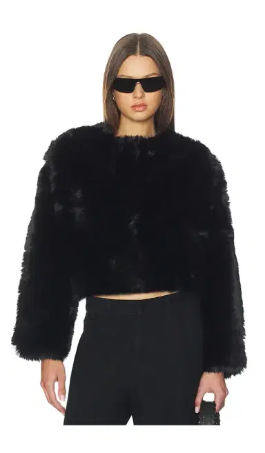 BLANKNYC Crop Faux Fur Coat | Thumbnail 2