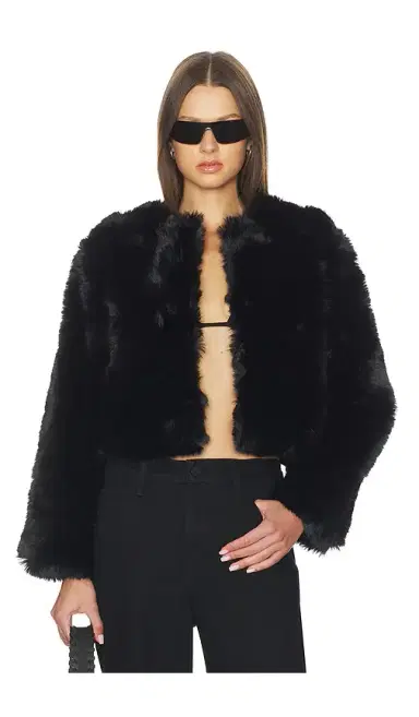 BLANKNYC Crop Faux Fur Coat | Thumbnail 1