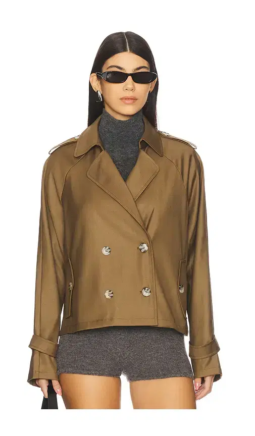 LIONESS x REVOLVE Cropped Trencherous Coat