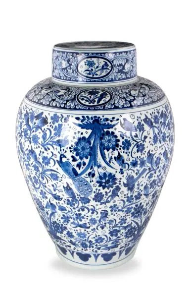 Royal Delft Astonia Lidded Porcelain Vase - Blue | Thumbnail 1 Royal Delft Astonia Lidded Porcelain Vase - Blue | Thumbnail 1