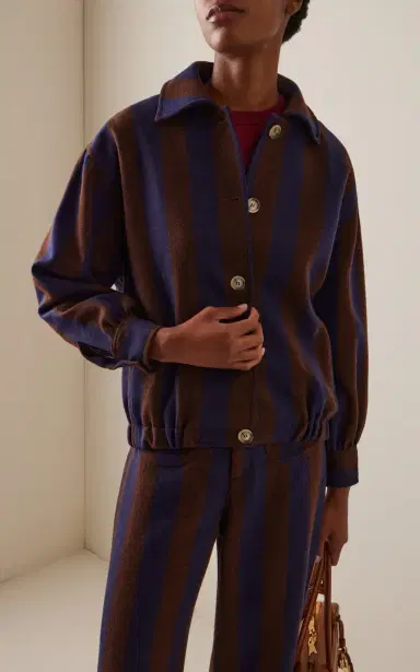 LA VESTE Striped Wool Bomber Jacket | Thumbnail 2 LA VESTE Striped Wool Bomber Jacket | Thumbnail 2