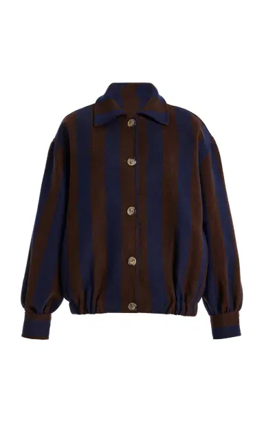 LA VESTE Striped Wool Bomber Jacket | Thumbnail 1 LA VESTE Striped Wool Bomber Jacket | Thumbnail 1